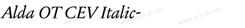 Alda OT CEV Italic字体转换